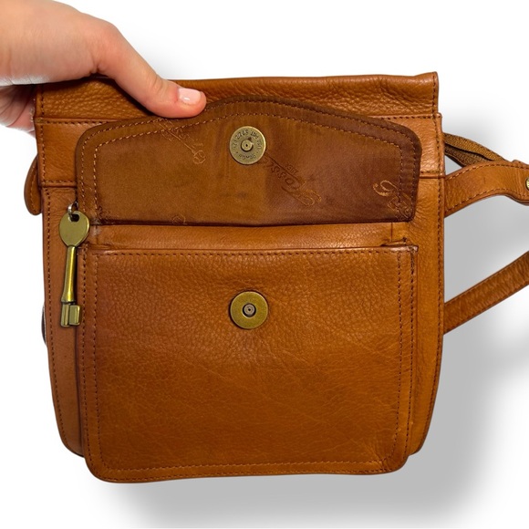 Fossil Vintage Genuine Leather Crossbody Bag Brown - Picture 7 of 8